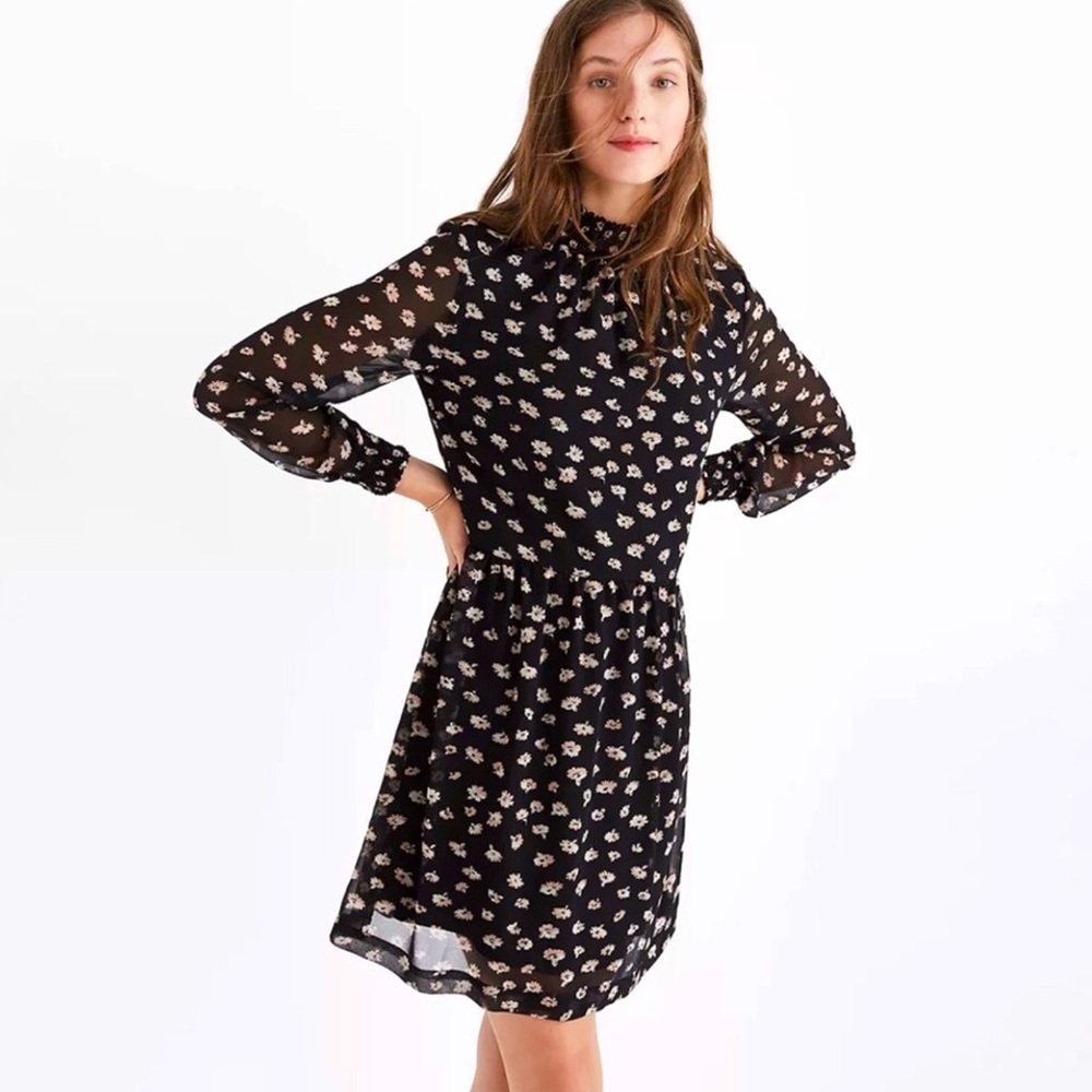 “MADEWELL” Mistlight Mockneck Floral Daisy Dress